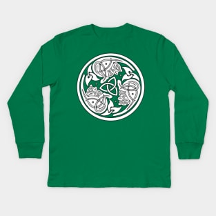 Knotwork Kitties Kids Long Sleeve T-Shirt